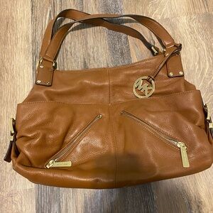 Beautiful leather camel colored Michael Kors bag